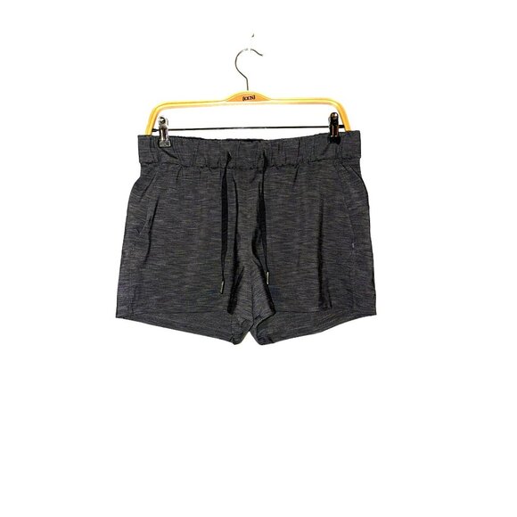 Lululemon On The Fly Heathered Black Unlined Shorts Size 10 - Picture 1 of 9